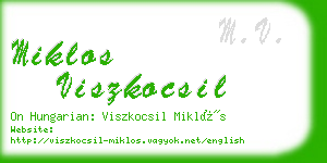 miklos viszkocsil business card